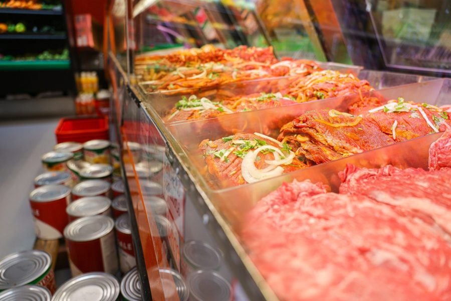 A line up of meat cuts at Los Compadres 2.